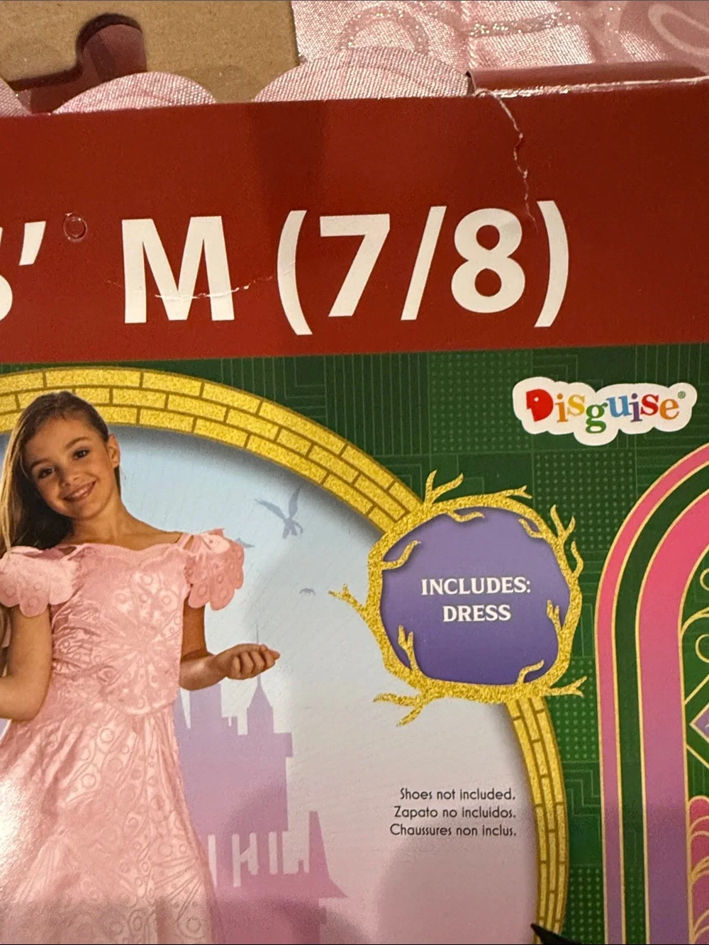 Wicked Glinda Girls' Dress Halloween Costume in Light Pink